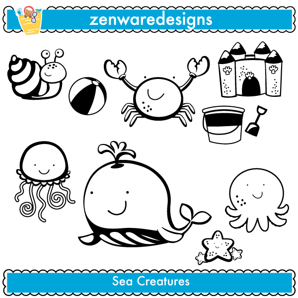 Sea Creatures Stamps